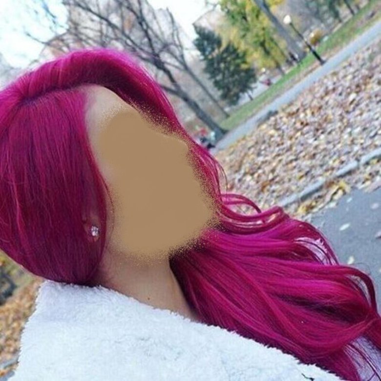 Цвет маджента фото на волосах