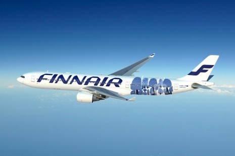  Элементы картины Марии Примаченко на самолете компании FinnAir