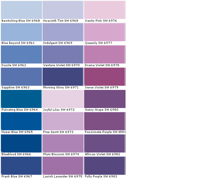Оттенки фиолетового цвета палитра названия цветов и фото