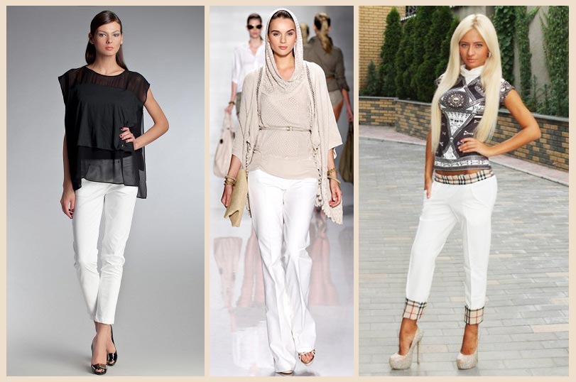 Модные Женские Брюки Белые