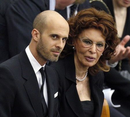Софи Лорен со своим сыном Эдоардо Понти