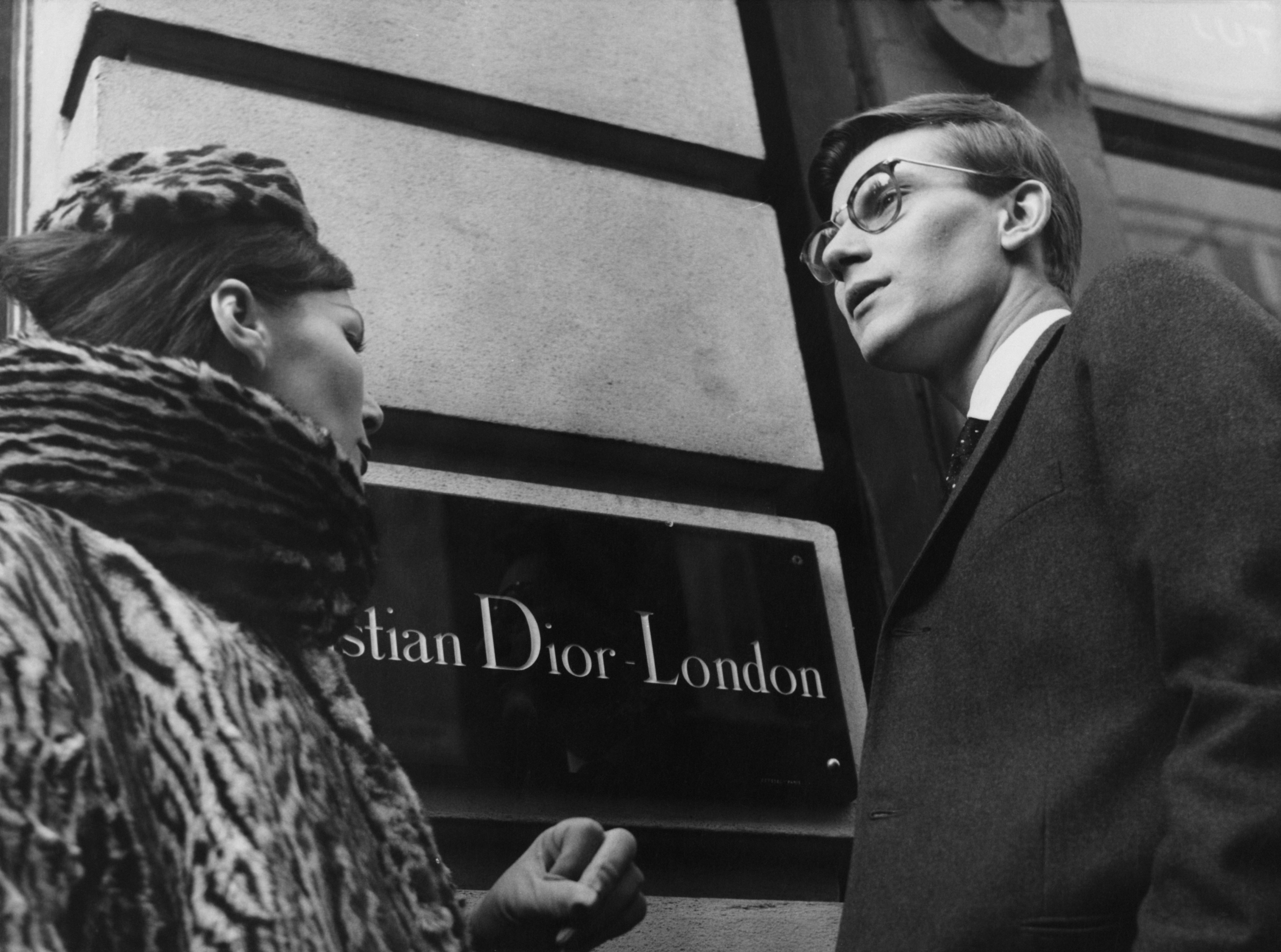 French fashion designer Yves Saint Laurent (1936 - 2008) in London, 11th November 1958. He is preparing for the following day