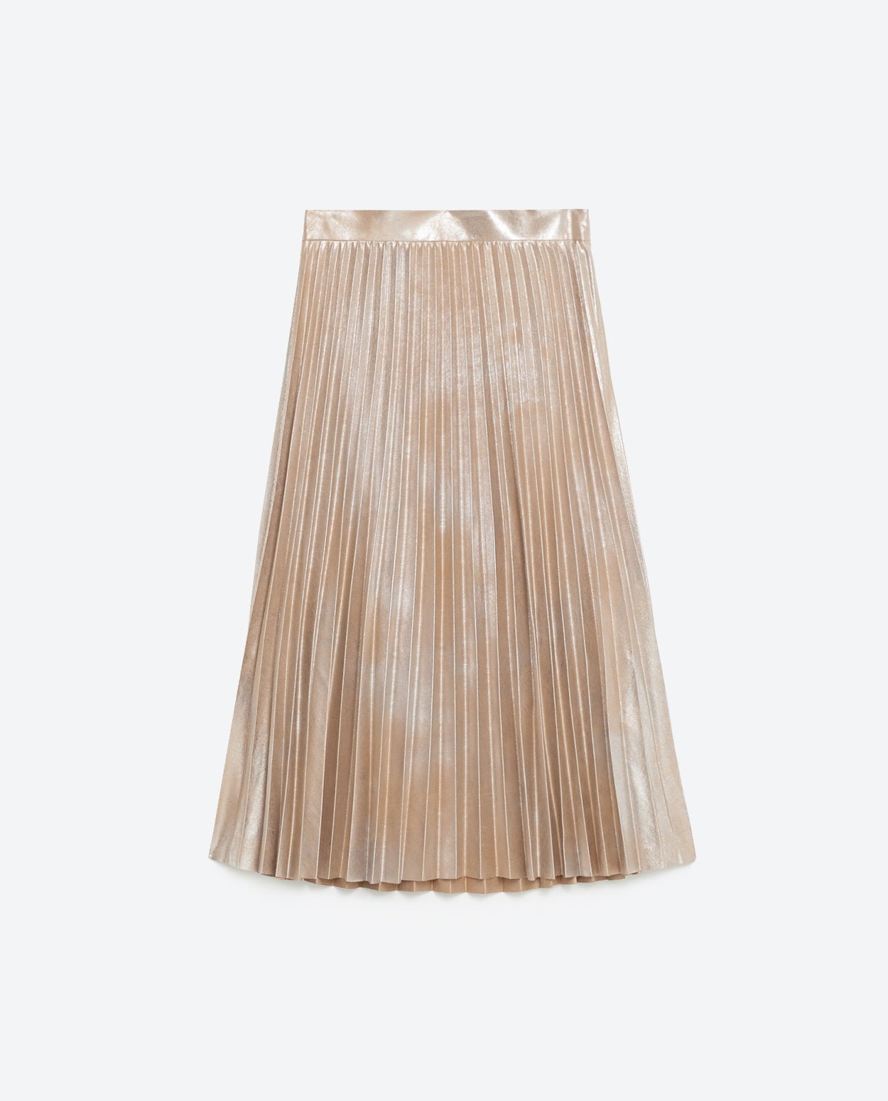 Zara плиссированная юбка Золотая