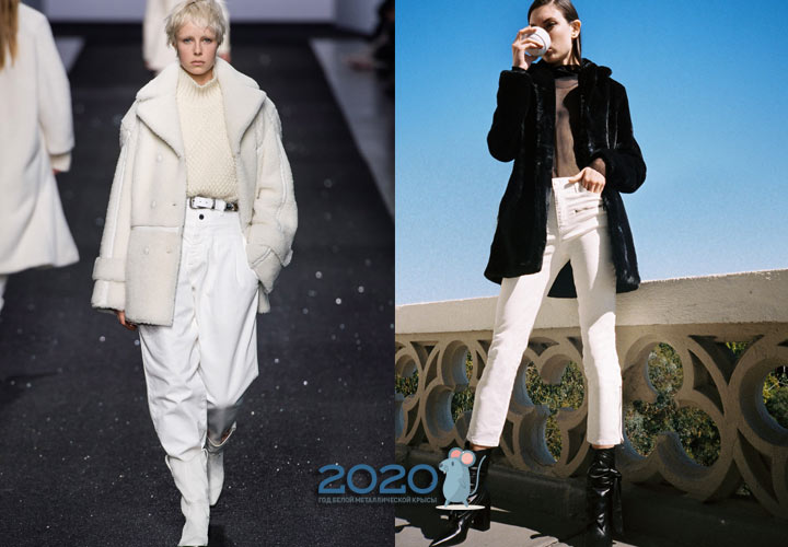 Модные белые джинсы осень-зима 2019-2020