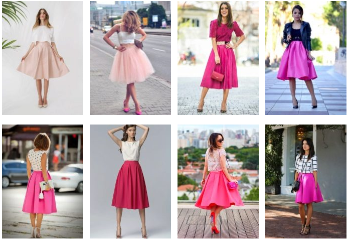 Пышная розовая юбка