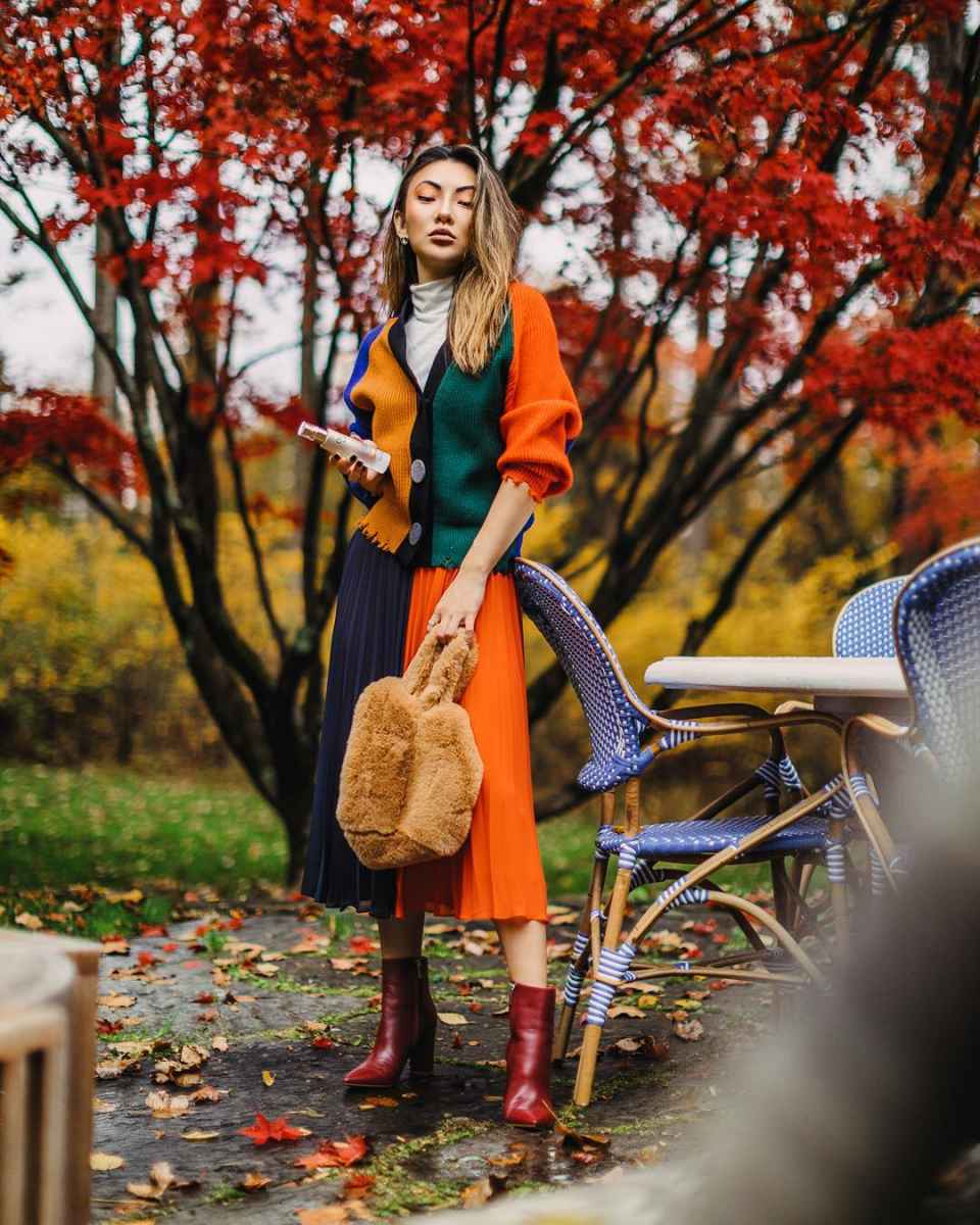 Модные женские луки осень-зима 2019-2020 фото_26