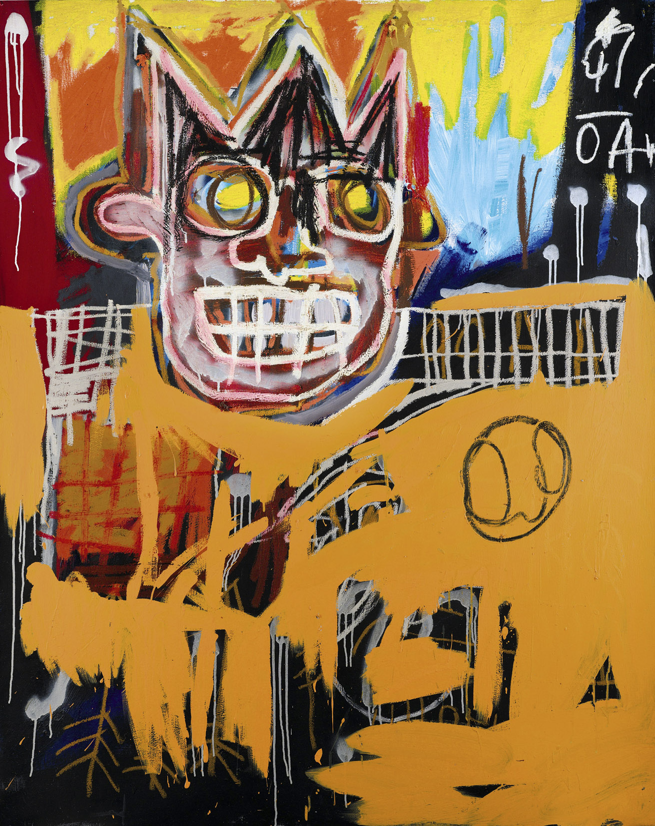 Jean-Michel Basquiat. Orange Sports Figure