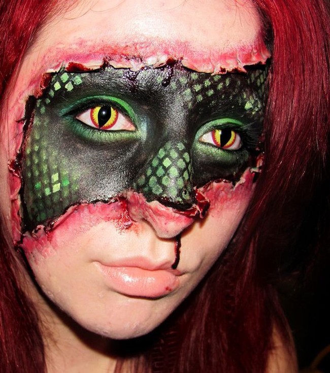 CreepyMakeup15 - Макияж демона на хэллоуин для девушек