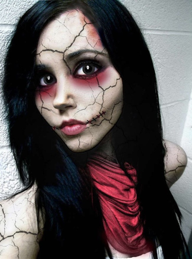 CreepyMakeup19 - Макияж демона на хэллоуин для девушек