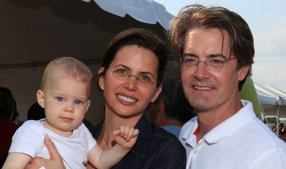 Кайл Маклахлен с женой и сыном