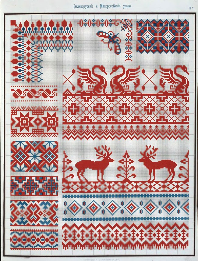 Традиционные орнаменты из старинного сборника узоров для вышивания крестом, фото № 10