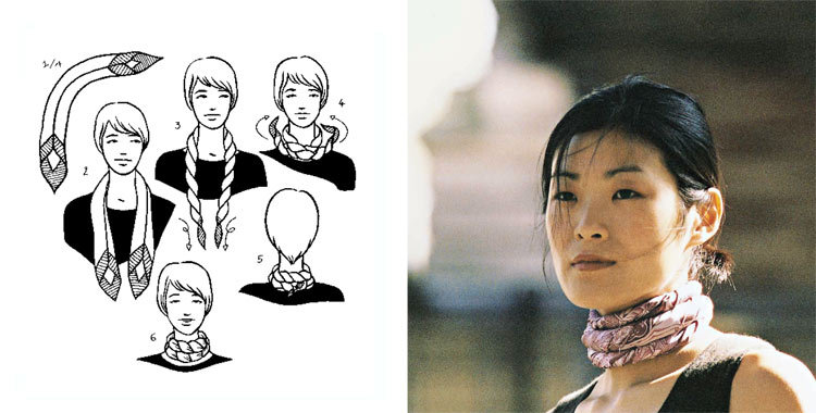 28 способов красиво завязать платок, фото № 11шейный платок 28 способов красиво завязать платок, фото № 11