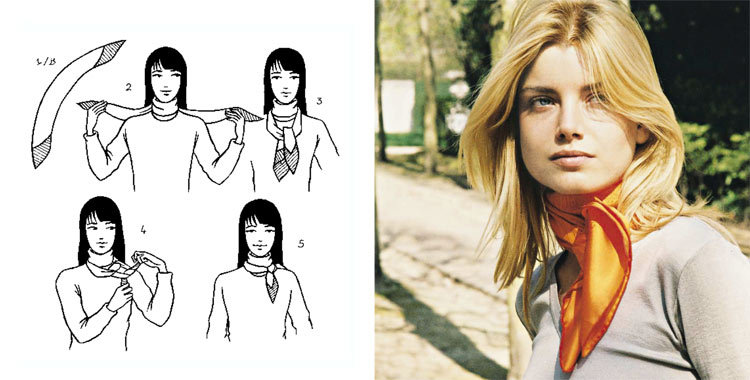 28 способов красиво завязать платок, фото № 12шейный платок 28 способов красиво завязать платок, фото № 12