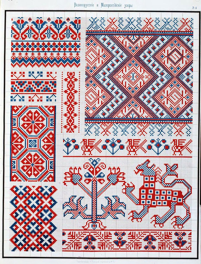 Традиционные орнаменты из старинного сборника узоров для вышивания крестом, фото № 7