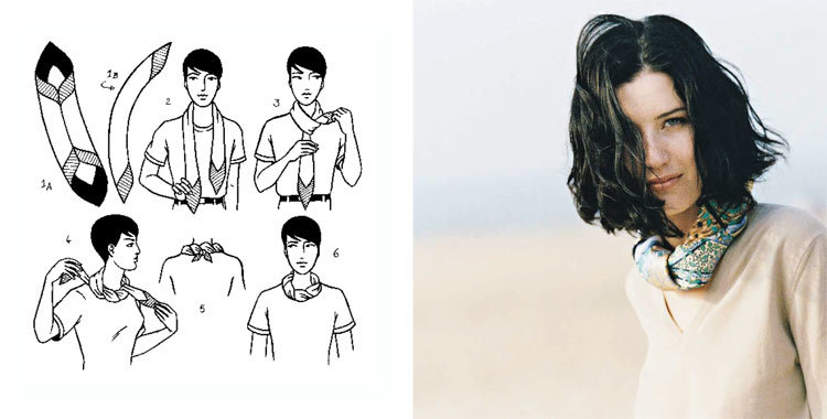 28 способов красиво завязать платок, фото № 15шейный платок 28 способов красиво завязать платок, фото № 15