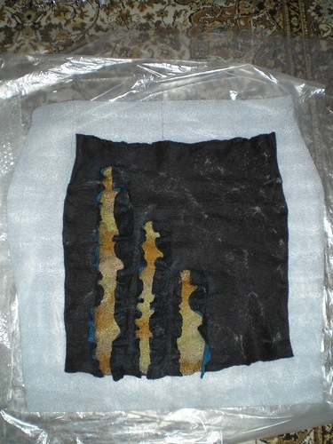 Мастер-класс: юбка «Мраморная» методом мокрого валяния, фото № 32