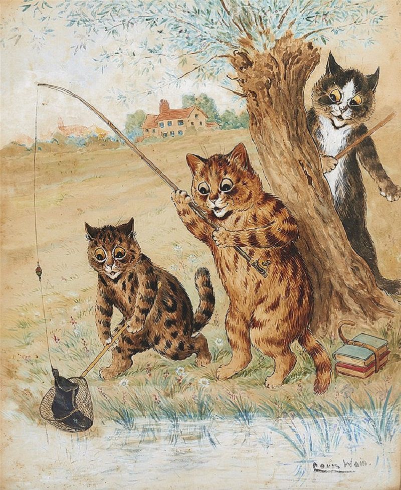 Любимые кошки в картинах ouis illiam ain, фото № 24