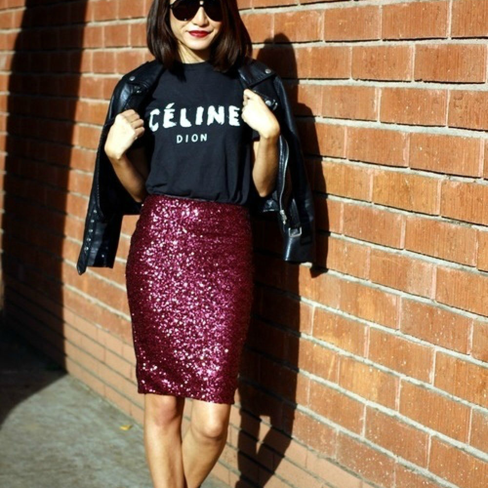 4 повседневных образа с юбкой из пайеток., фото № 9