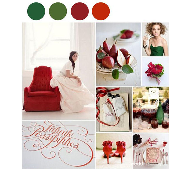 Королевское сочетание изумрудного и марсала, фото № 25