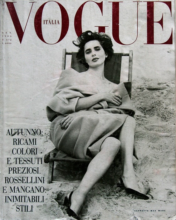 Изабелла Росселлини на обложке Vogue