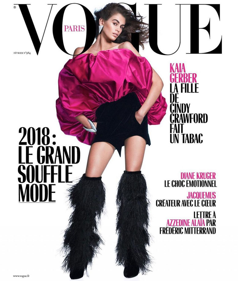 Кайя Гербер на обложке Vogue