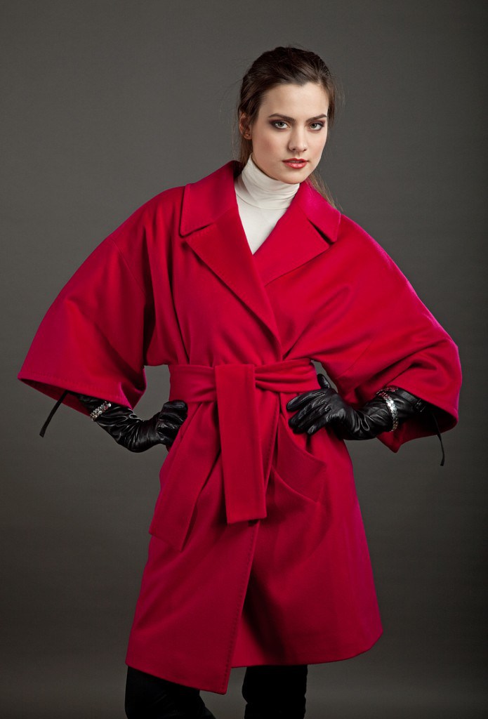 Красное пальто-кимоно