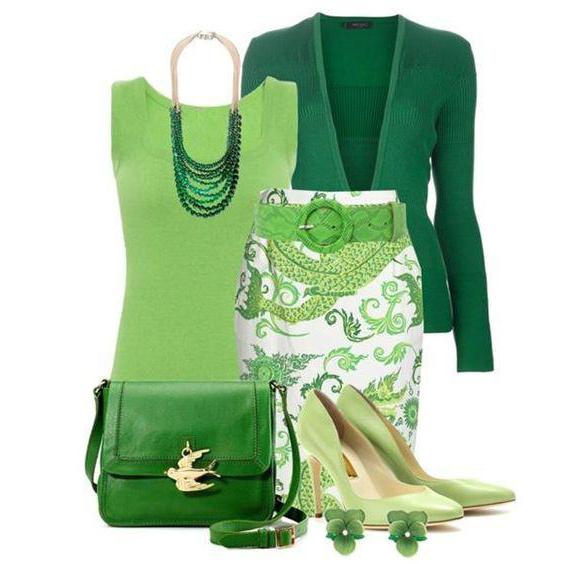 зеленые туфли и зеленая сумка