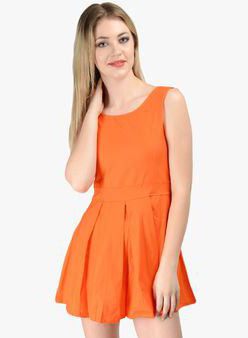 платье морковного цвета