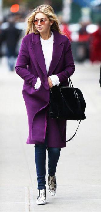 фиолетовое пальто