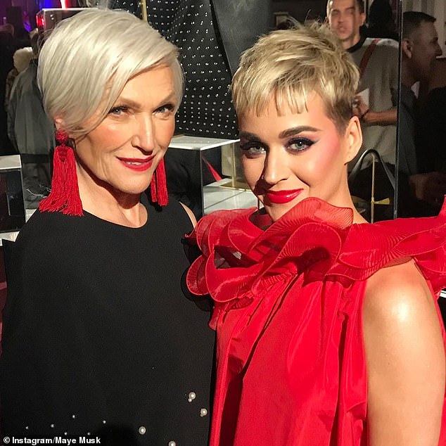 Living it up: The model, pictured with Katy Perry, said she