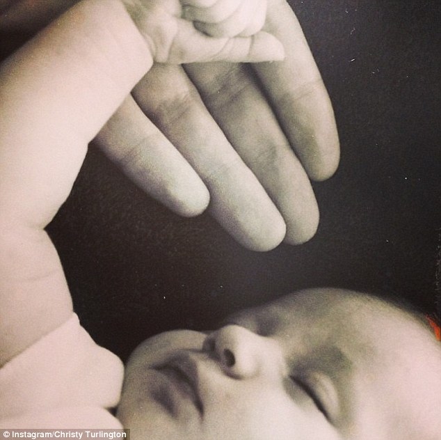 Ms Turlington-Burns shared this image on Instagram on her daughter