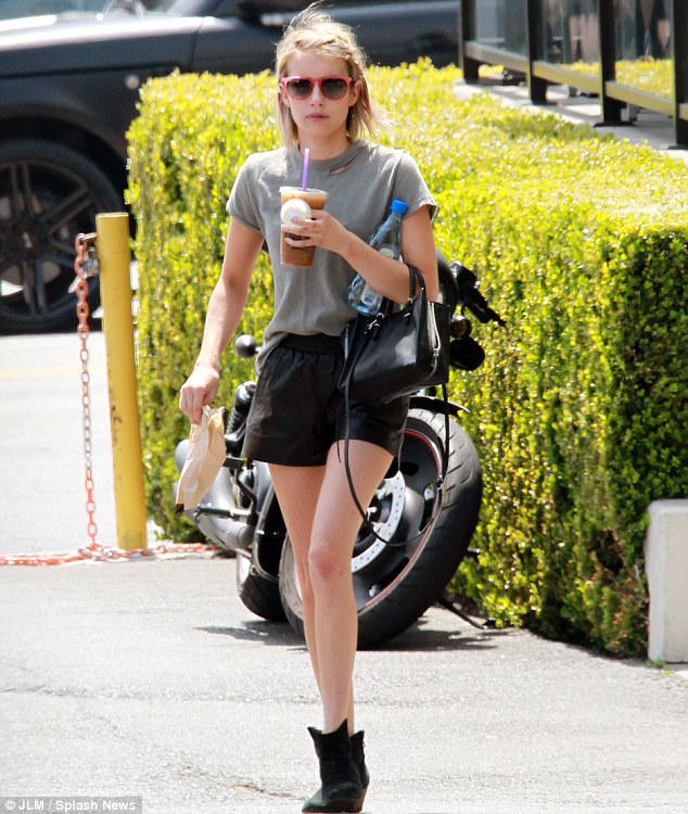 Snack to go: Emma Roberts picked up breakfast on Thursday at a coffee shop in Hollywood