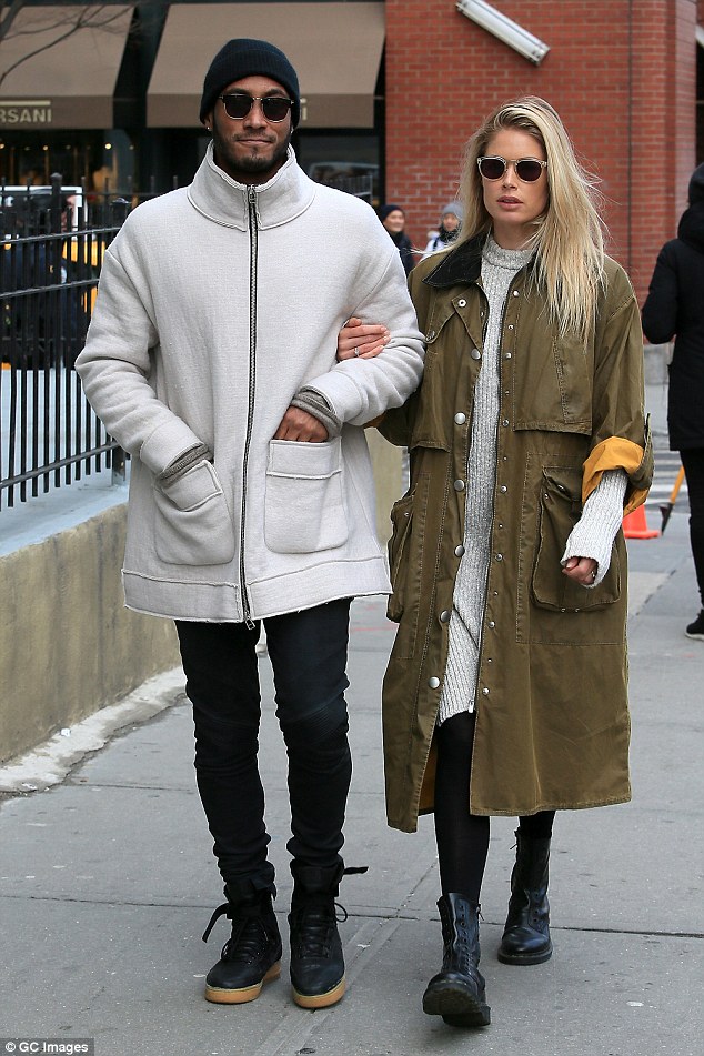 PDA in NYC: Doutzen Kroes and husband Sunnery James Gorré were spotted taking a walk around their New York neighborhood on Tuesday