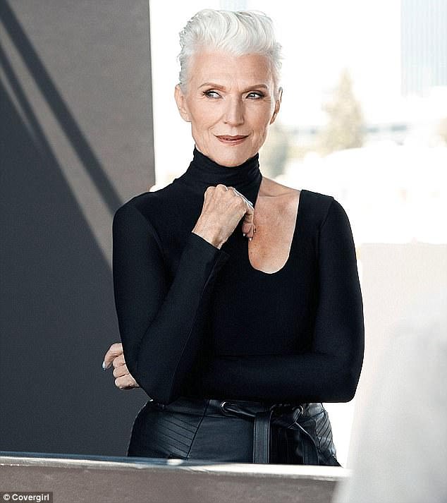 Pioneer: Maye became the oldest ever CoverGirl at 69 years old earlier this year. She says her glowing skin has to do with moisturizing well and avoiding the sun