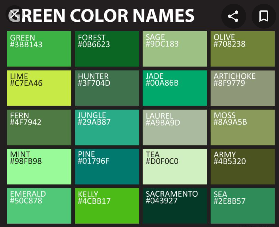 Cuál es el color green