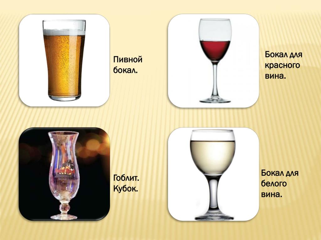 Разницы подов. Фужеры для алкогольных напитков. Типы бокалов для вина. Назначение бокалов.