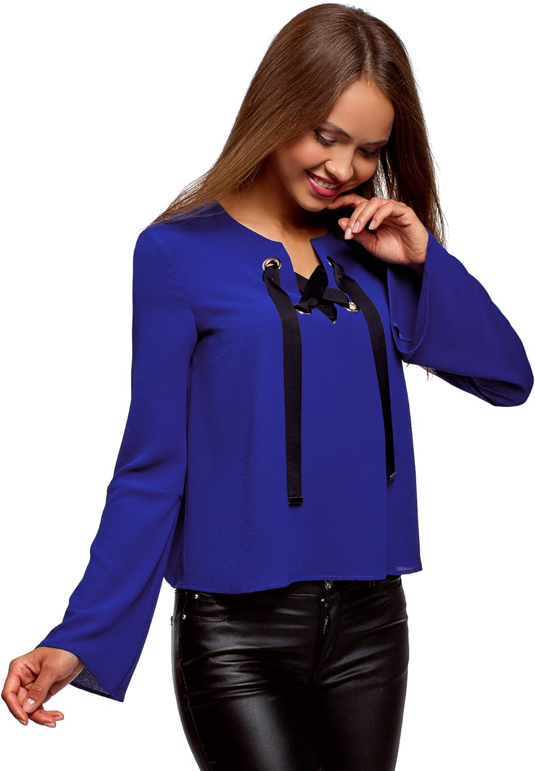 Блузка женская синяя