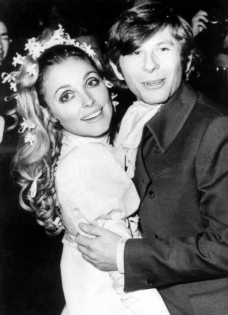 Sharon TATE und Roman POLANSKI nach ihrer Trauung, 1968