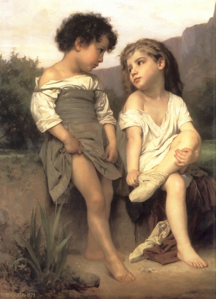 William-Adolphe_Bouguereau_(1825-1905)_-_At_the_Edge_of_the_Brook_(1879).jpg