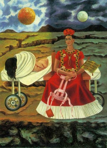 Frida Kahlo and Pet Hawk