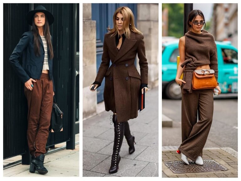 С чем хорошо сочетается коричневый цвет в женской одежде?