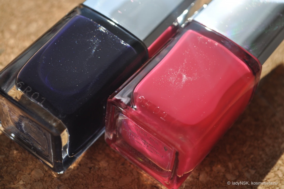Лаки Dior Vernis Couture colour gel shine and long wear nail lacquer оттенков 756 Miss и 994 Opening night