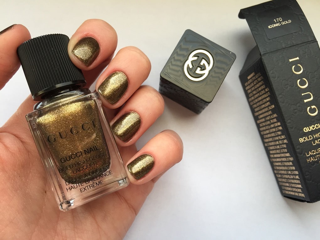 Великолепно сверкающий лак для ногтей или Gucci Nail Bold High-Gloss Lacquer #170 Iconic Gold