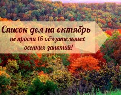 Список дел на октябрь: не проспи 15 обязательных осенних занятий!