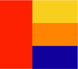 <br />
orange yellow blue red