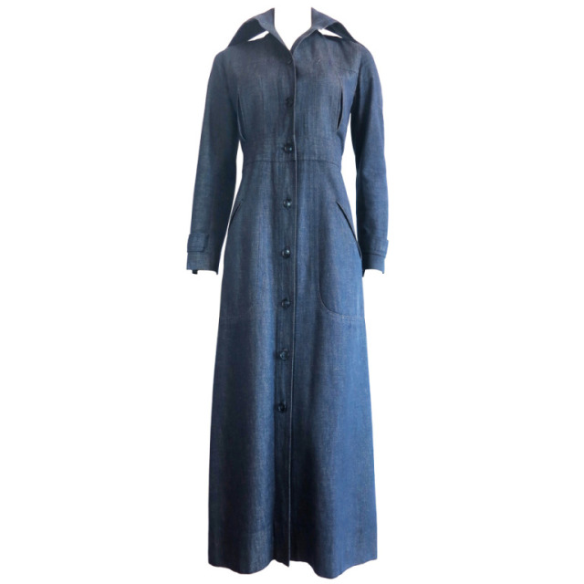 YSL denim coat dress 