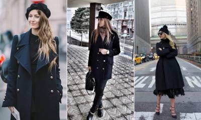 Какую шапку выбрать под черное пальто в 2019 году: 7 идей