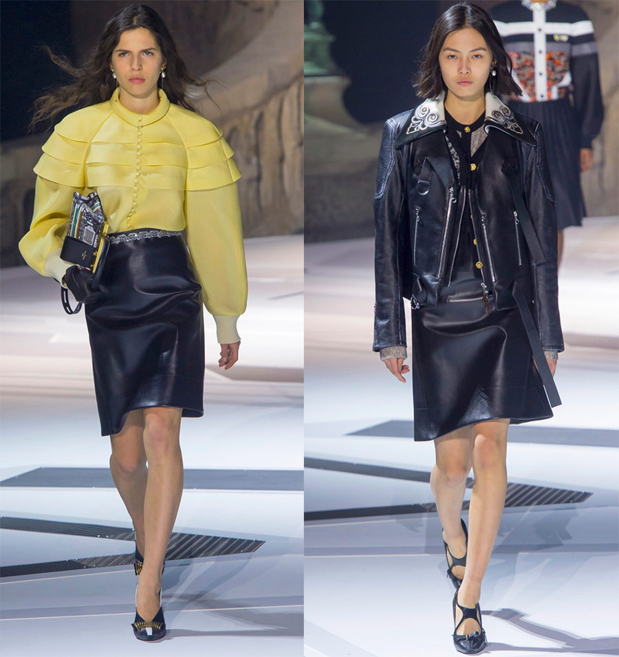 Кожаные юбки Louis Vuitton