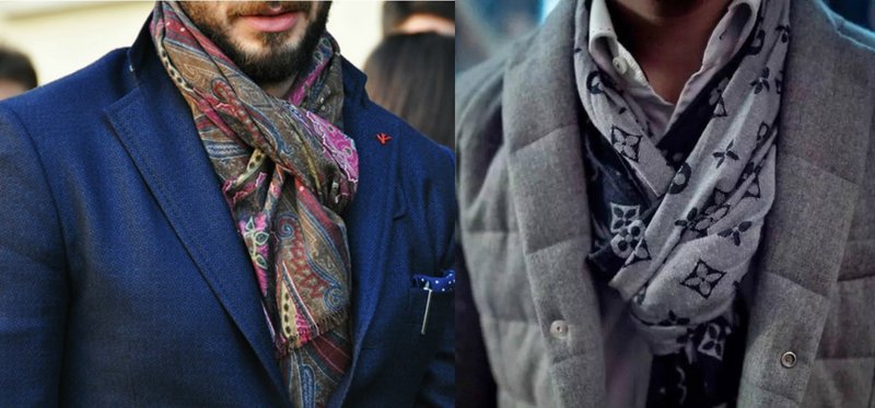 Мужские шарфы из неплотного материала