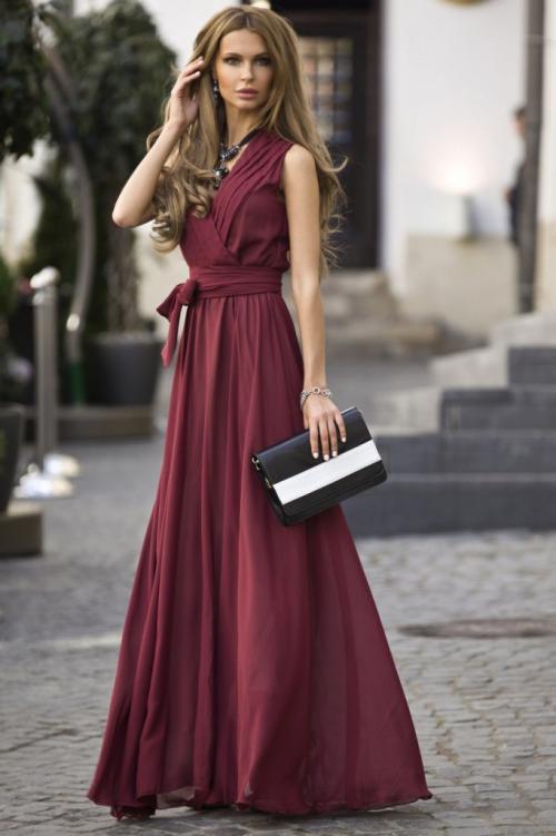 Винный цвет марсала. Платье цвета марсала: подбираем аксессуары, туфли и макияж к винному оттенку